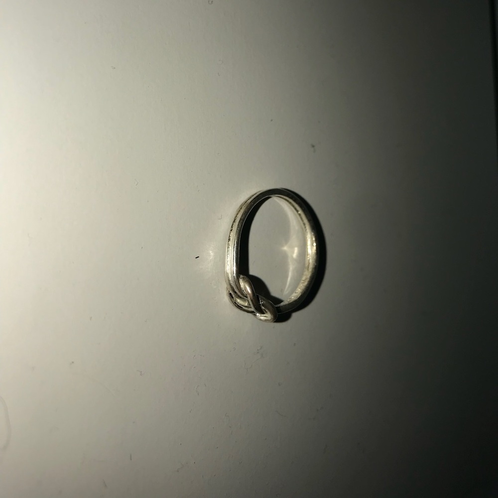 Infinity knot sterling silver ring